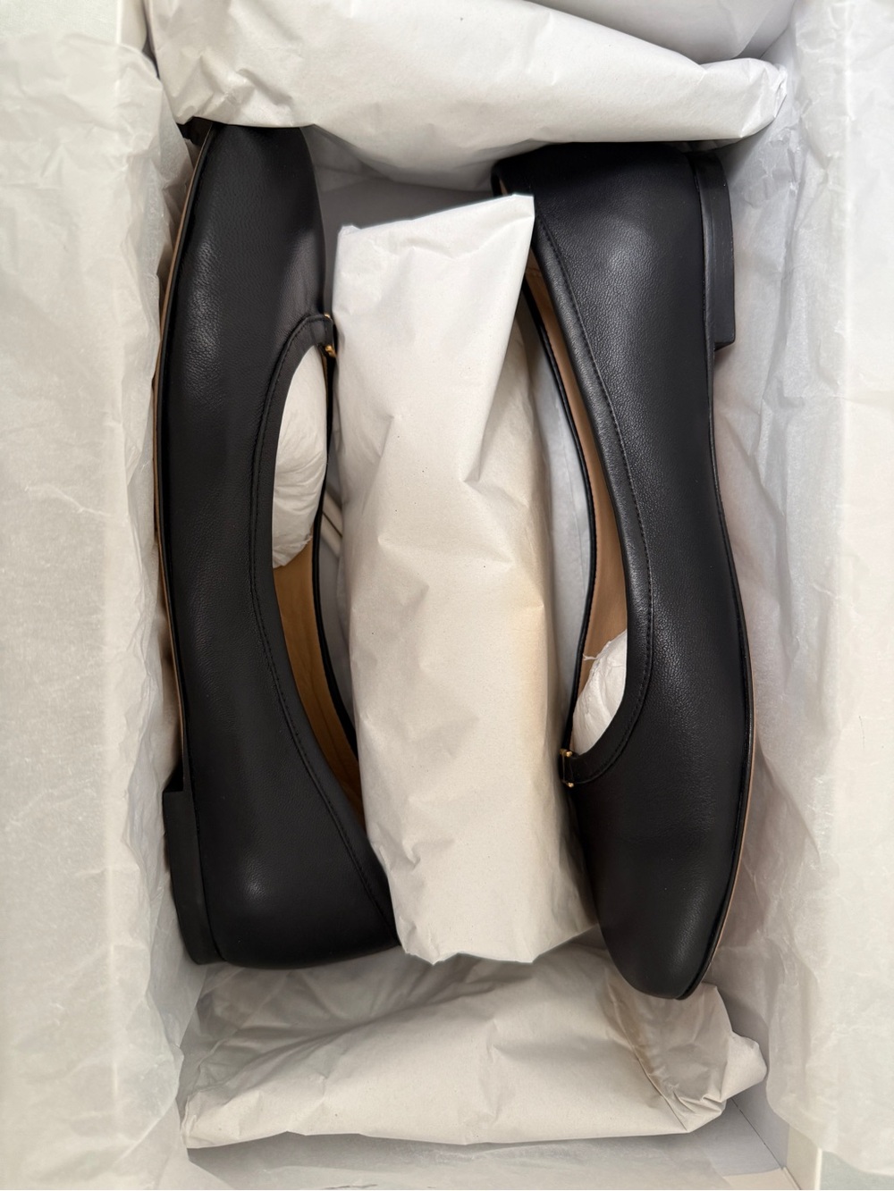 Chloé Marcie Round Toe Ballerina Flats Black Leather Size 40 NWT Box Dust Bag - Picture 11 of 14